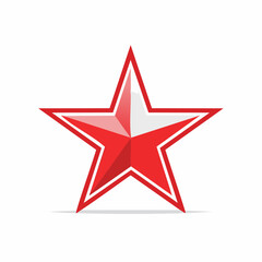 Obraz premium Red Star Icon