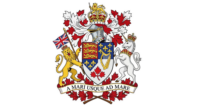 Canadian Coat of Arms Symbol Emblem.