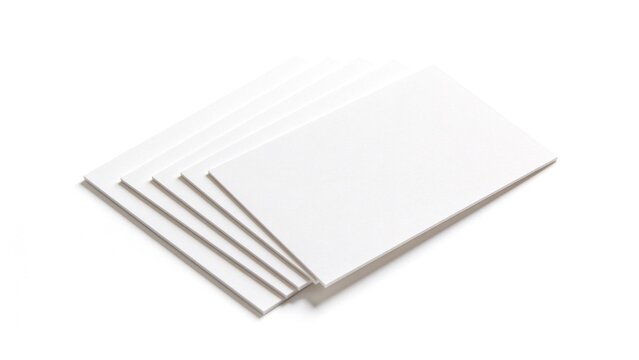 Stack of blank white cards