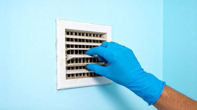 Hand in glove cleaning air vent