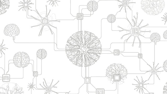 An Abstract Conceptualization of Neural Networks and Brain Connectivity Represented by a Complex Web of Neurons and Connections