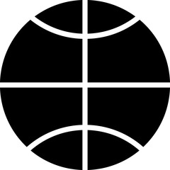 Black basketball icon - solid © Teddy