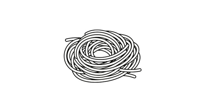 Coiled metal wire bundle closeup.