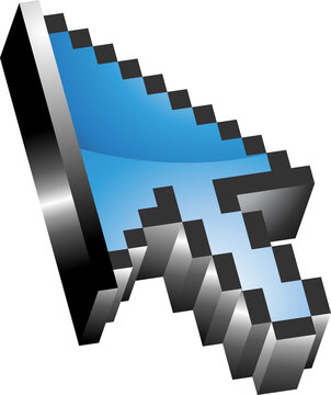 Computer Cursor
Blue Computer Mouse Cursor Arrow Icon &mdash; Digital Technology Click Symbol Illustration on Transparent Background