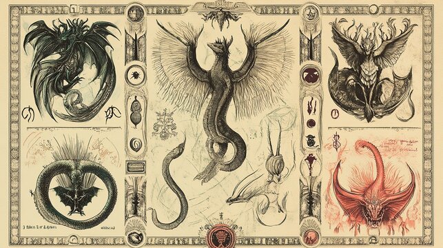 Ancient Dragons Codex: A Mystical bestiary of mythical creatures