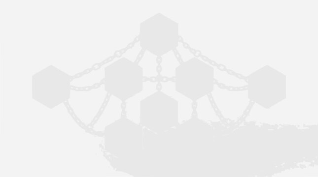 Abstract Hexagonal Network Structure Connected by Chains