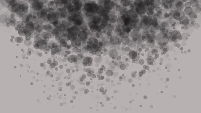 Dark spherical objects floating upward creating smooth cinematic dreamy abstract motion with subtle luminous atmospheric background
