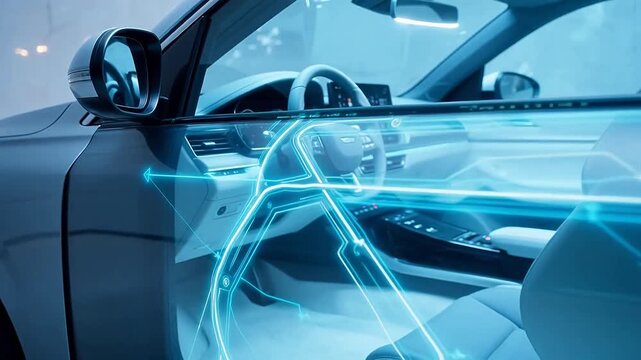 Tech-Smart Car Door Navigation Display