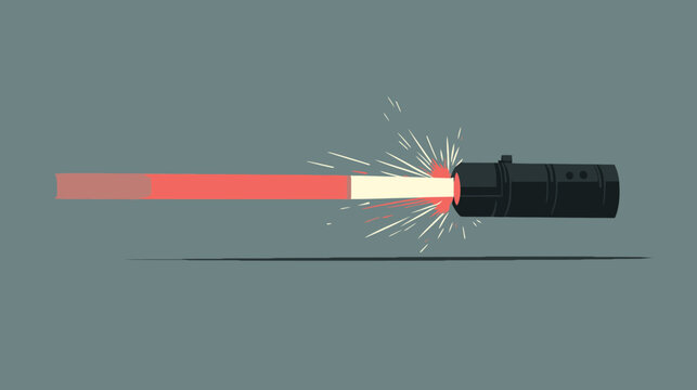 Illustration of a firecracker being ignited with sparks flying
