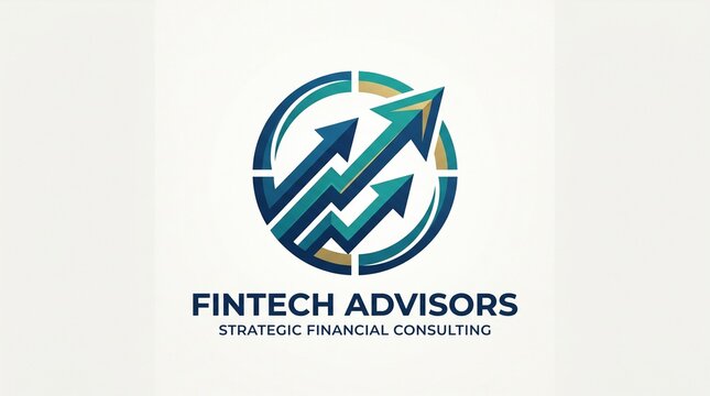 Professional Abstract Logo Design for Fintech Advisors and Strategic Financial Consulting Services