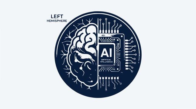Artificial Intelligence Brain - Left Hemisphere Meets Microchip