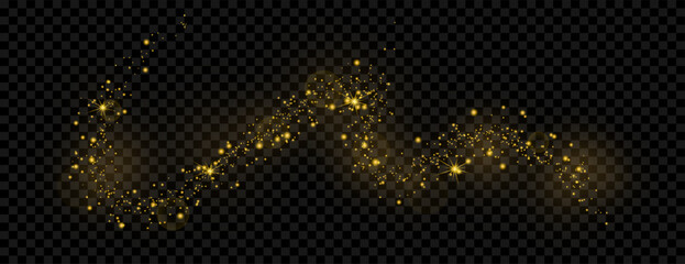 Obraz premium glowing fairy stardust wavy particle movement design