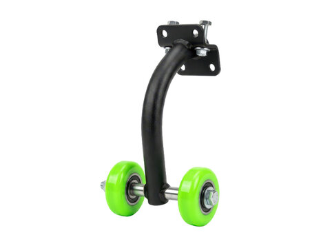 Wheelie bar for a mini bike or gokart isolated on transparent background