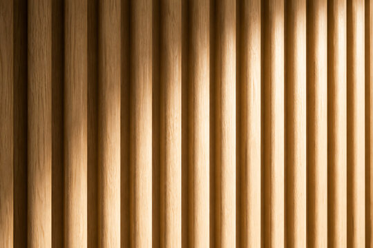 Vertical Wooden Slats with Light and Shadow