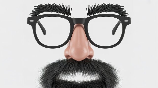 Close-up illustration of a man's face with glasses and beard