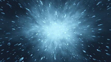 Obraz premium An ethereal explosion of blue light creating a dynamic space scene.