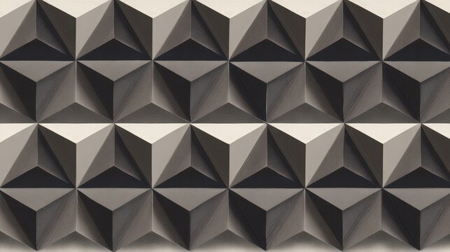 Geometric black and white triangular pattern design