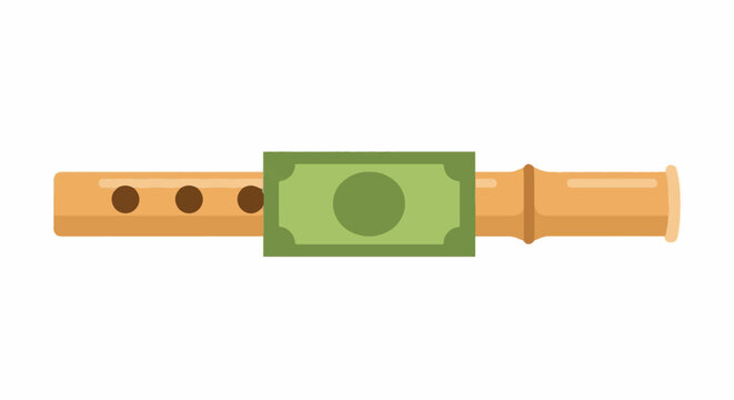 Creative illustration of money rolling pin concept.