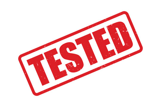 Tested rubber stamp red grunge vector