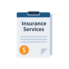 Fototapeta premium Insurance Services Document with Dollar Sign.