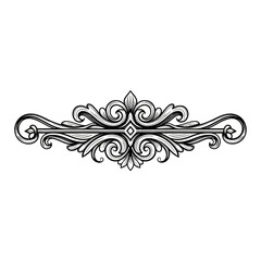 Fototapeta premium Intricate Black and White Decorative Design.