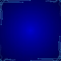 Obraz premium Futuristic blue circuit design abstract background for tech and digital media posts