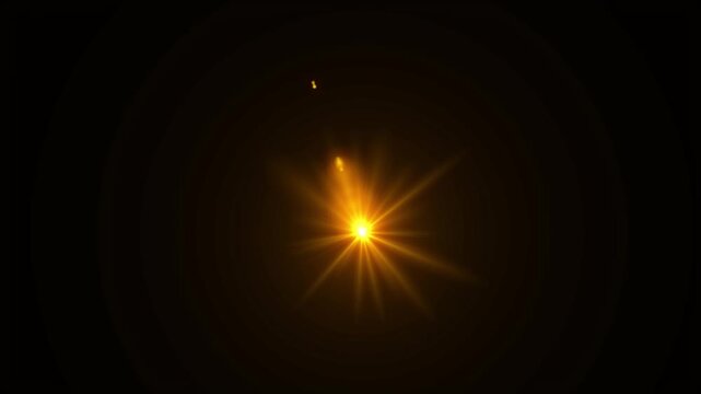 Sparkling star twinkle glitter white cartoon doodle animation, flat vector blinking shining light twinkling effect, shiny Optical flare light, Twinkling blinking on black screen seamless loop. 4k