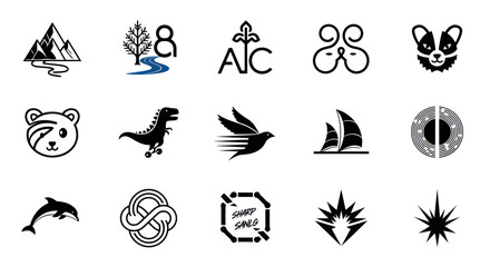 Fototapeta premium Collection of Diverse Vector Icons and Symbols