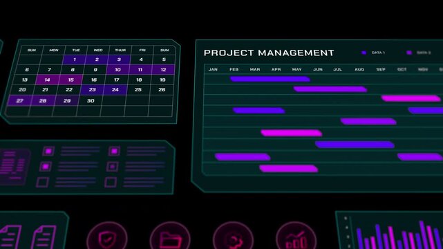 Visual roadmap dashboard for long term project planning and strategic business goals.