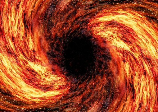 黒背景に燃え上がる抽象的な火炎の3dイラスト