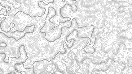 Topographic map background geographic line map with elevation assignments. Modern design with White background with topographic wavy pattern design © Mst
