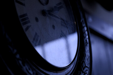 Vintage Wall Clock in Dim Light © R_toshi