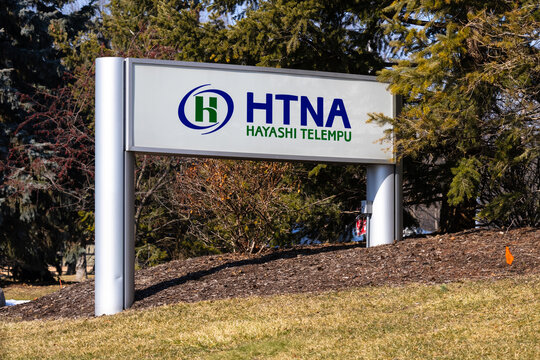 HTNA Hayashi Telempu North America company sign in Plymouth, Michigan.