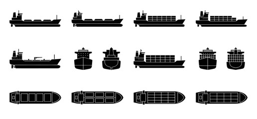 Cargo Ship Icon Set © SaljuCreative