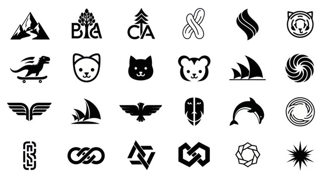 Diverse Logo Collection: Animals, Nature, Abstract, and Symbols