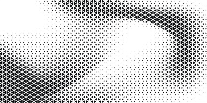 Seamless vibrant red and orange triangular halftone grid pattern background design