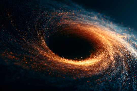Cinematic black hole ring with fiery accretion disk