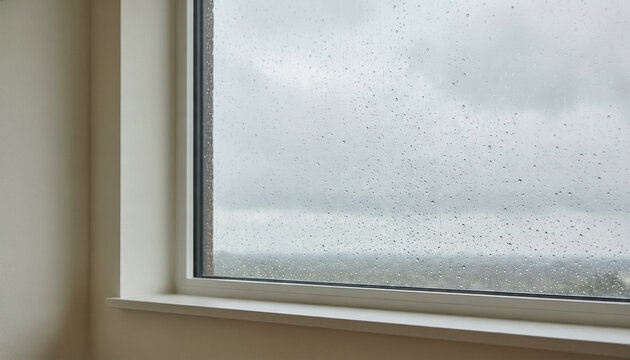 Interior view rainy window exterior raindrops inside dry calm optimism resilience temporary setback external attribution psychology.