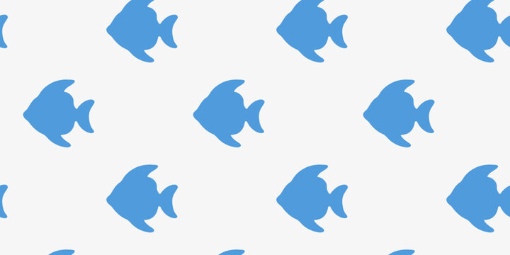 seamless fish stencil pattern vector background