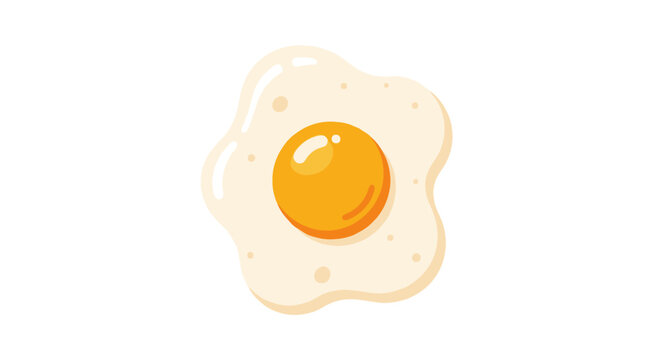 Minimalist fried eggs border for breakfast theme