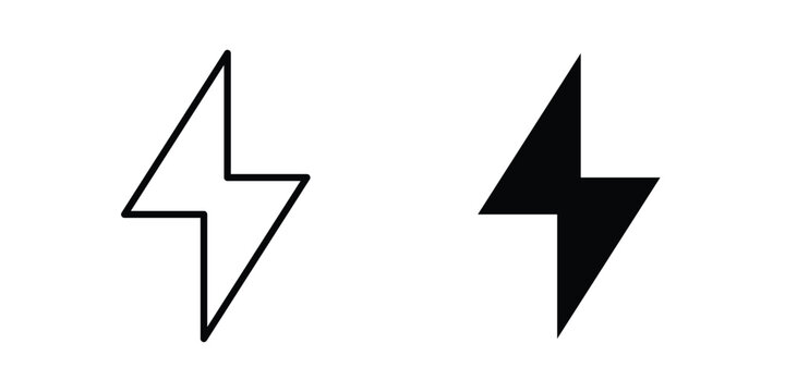 Flash icon for Graphic Design Projects. EPS10