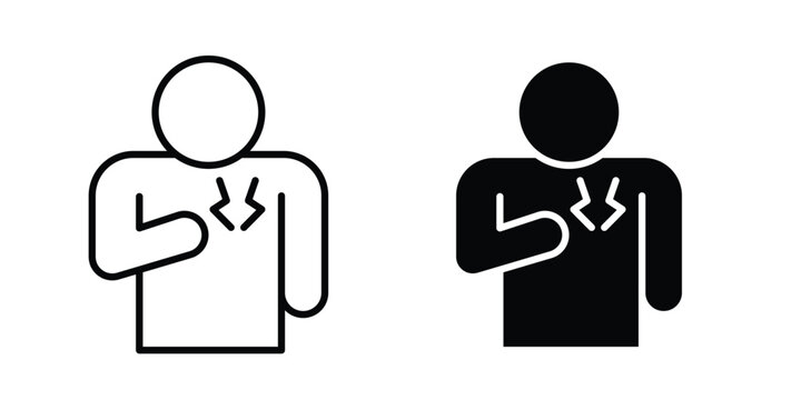 Heart attack icon for Graphic Design Projects. EPS10