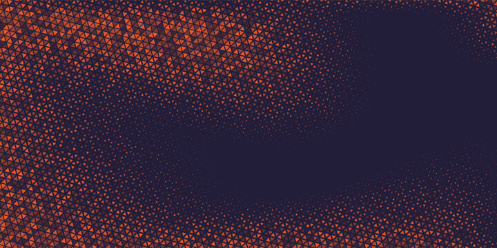 Seamless geometric red and black triangular halftone grid pattern background design