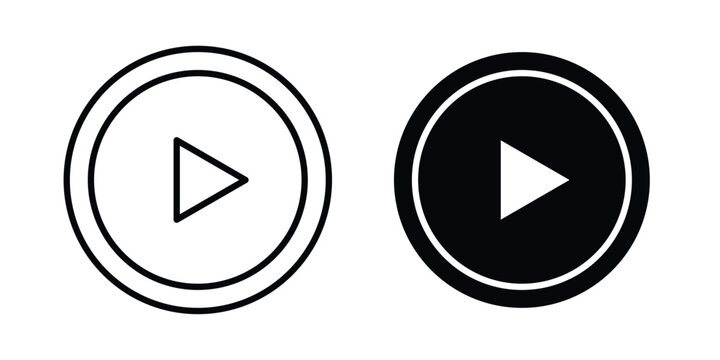Media play button icon for Graphic Design Projects. EPS10