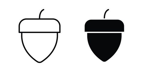 Oak nut icon for Graphic Design Projects. EPS10 © Hestia