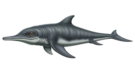 Fototapeta premium Ichthyosaur marine reptile illustration of a prehistoric ocean creature
