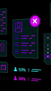 Animated portrait planning interface featuring a digital calendar, task lists, and team scheduling.