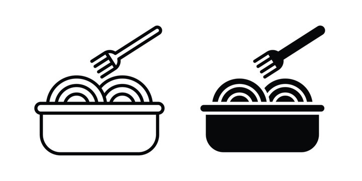 Spaghetti icon for Graphic Design Projects. EPS10