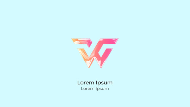 Clean Glossy Logo Reveal with Liquid Glass Texture and Long Shadows