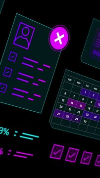 Technical portrait scheduling interface for business operations and project timeline management.